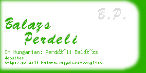 balazs perdeli business card